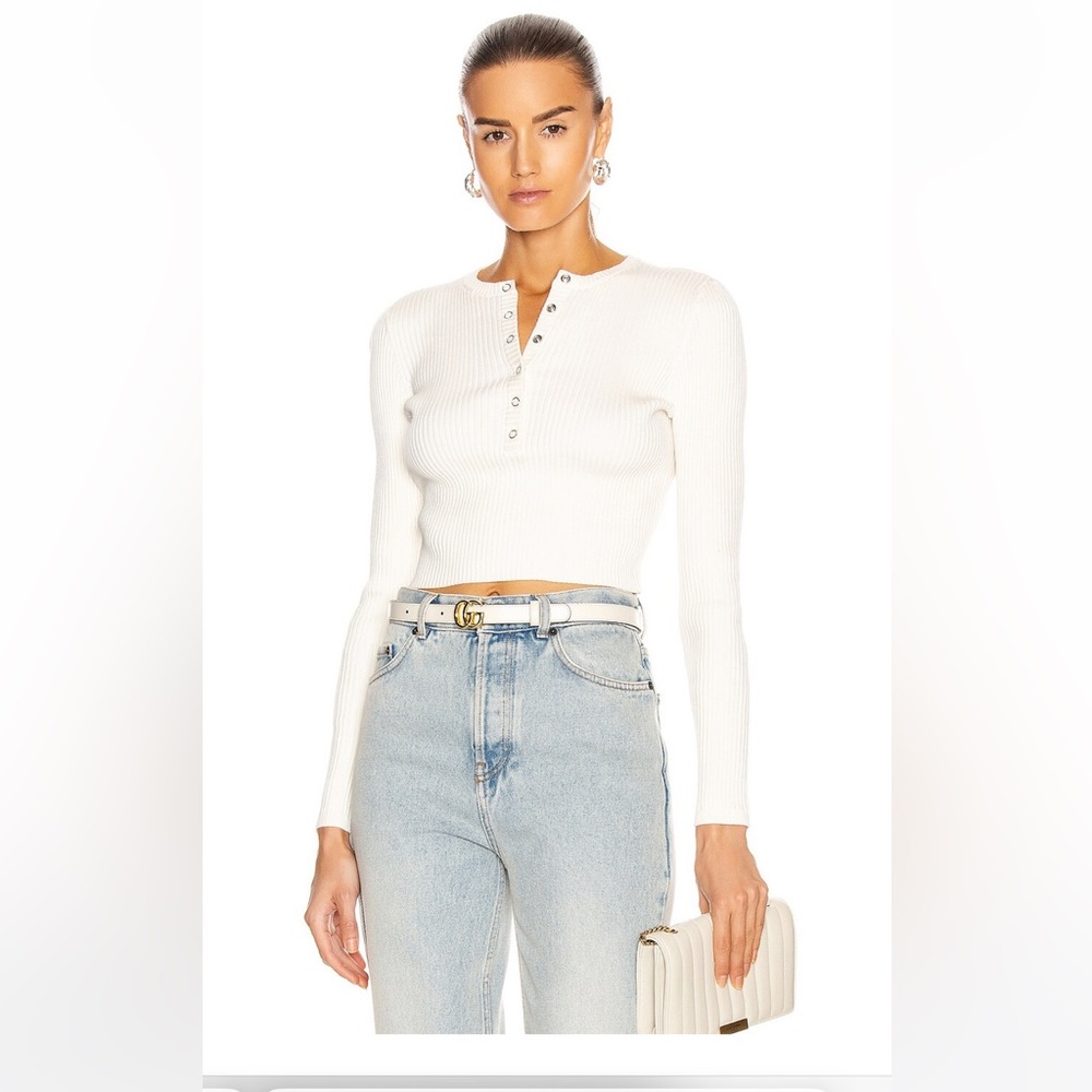 Fleur du Mal Cropped Henley top